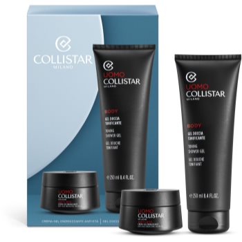 Collistar Uomo Anti-age Energizing Cream Cream-Gel+Toning Shower Gel set cadou image4